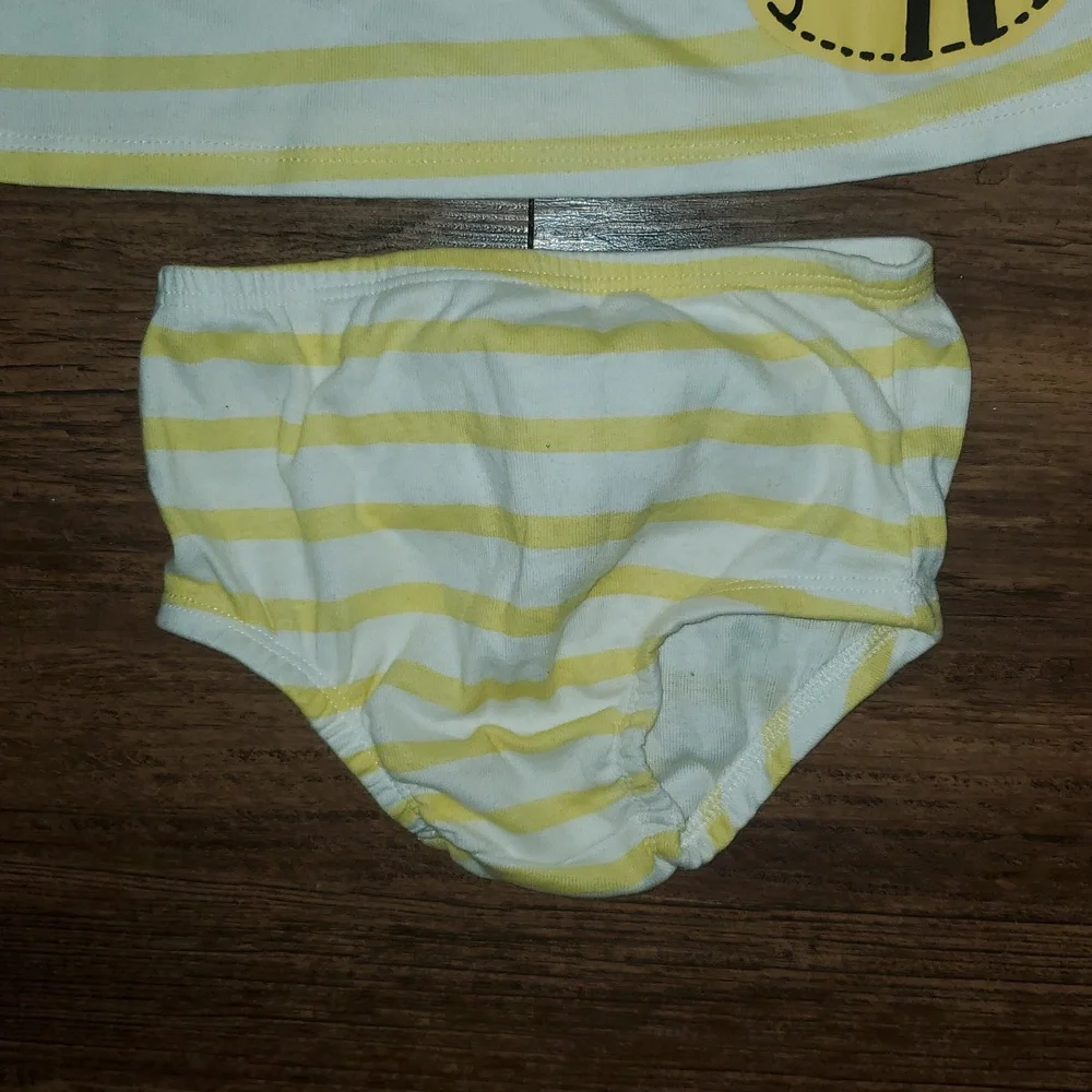 3-Piece Baby & Toddler Girls Bee Garden Dress, Diaper Cover & Headband Set 12 Mo - Picture 5 of 14